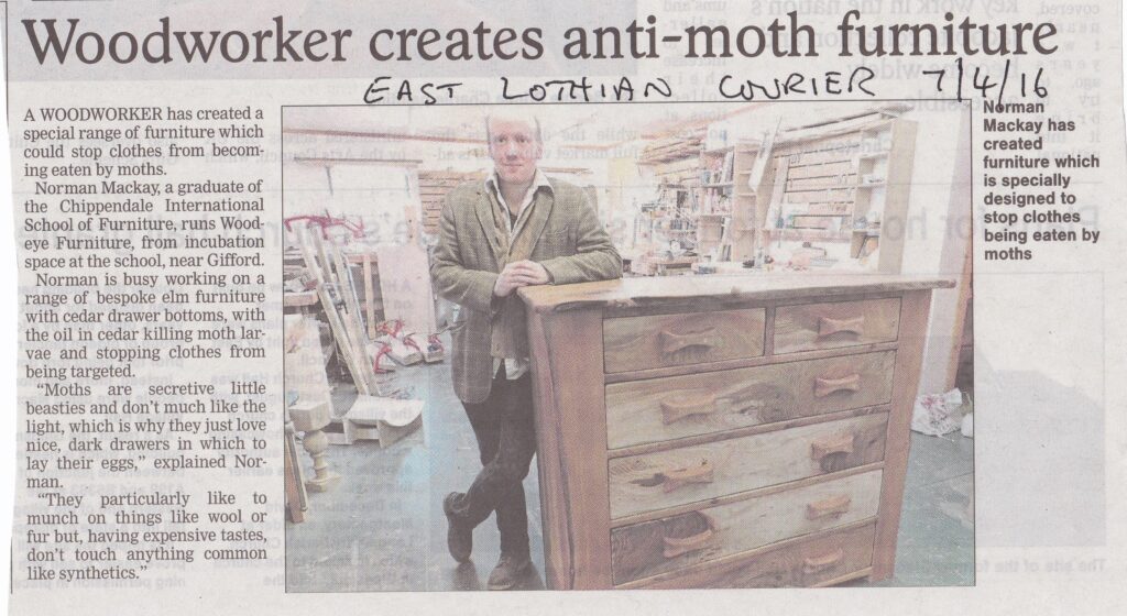 Photo of article cut out of East Lothian courier