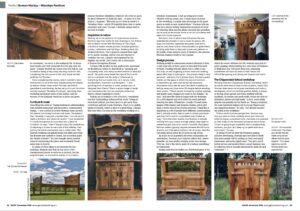 Page 2&3 of Good Woodworking magazine profile of Norman Mackay
